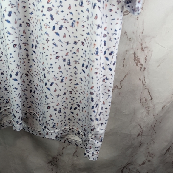 Jack Nicklaus Shirt Mens Large Polo White Pattern Short Sleeve Eco Choice Palm - Picture 4 of 11